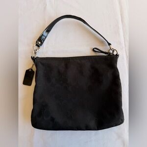 Coach Black Poppy Perri Signature Hippie Shoulder Bag No M1394-30901M
